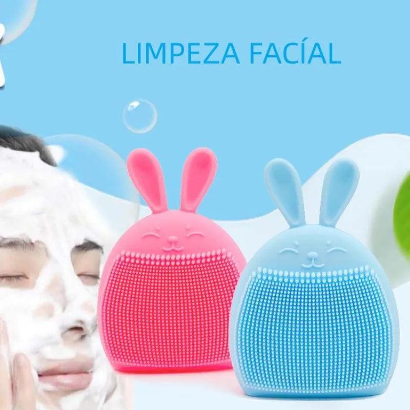 Esponja Limpeza Facial Manual Silicone Patinha Cores