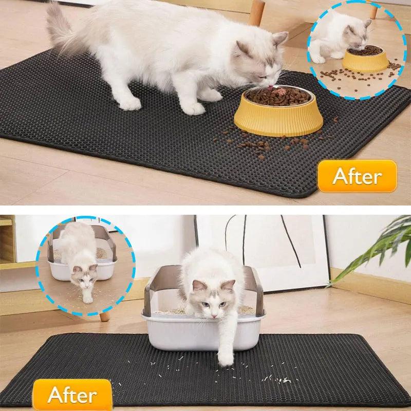 Tapete de areia para gatos à prova d'água