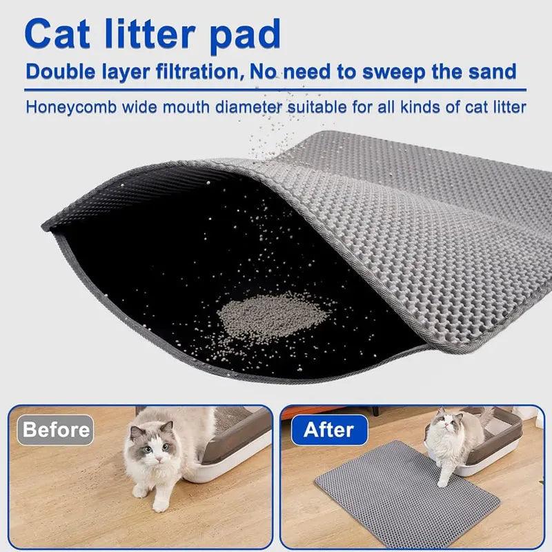 Tapete de areia para gatos à prova d'água